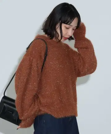 BEAMS HEART 라메 니트 스웨터