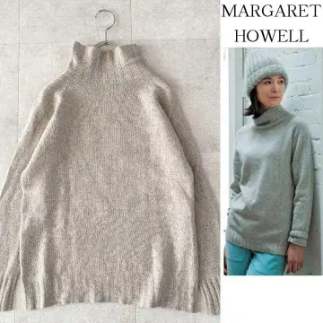 컨디션 최상 마가렛호웰 캐시미어 100% 모크넥 니트 F 베이지