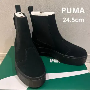 PUMA 블랙 사이드 고어 부츠 24.5cm 새상품 미사용