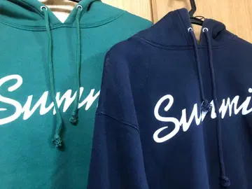 Summit 후드티 2벌 XL 사이즈 (그린, 네이비) 속기모