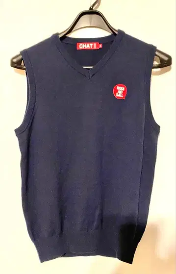 컨디션 최상 라프앤소엘 골프웨어 베스트 네이비 S