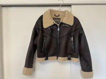 ZARA 보아 자켓 코트 숏 기장 M