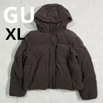 GU 히트 패디드 코듀로이 블루종 XL 다크 브라운