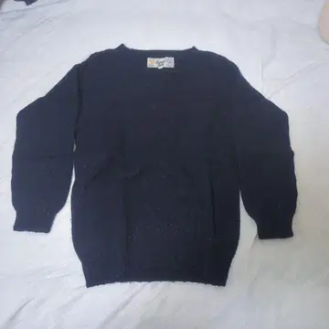 Lawrence Smith 네이비 스웨터 34 셰틀랜드 니트