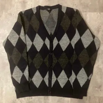 BEAMS 아가일 가디건 NAVY Msize