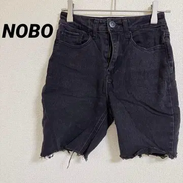 NOBO 하이라이즈 스키니 데님 숏팬츠 사이즈 1 블랙