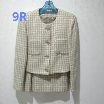 MON GRE 체크 무늬 자켓과 스커트 셋업 9R