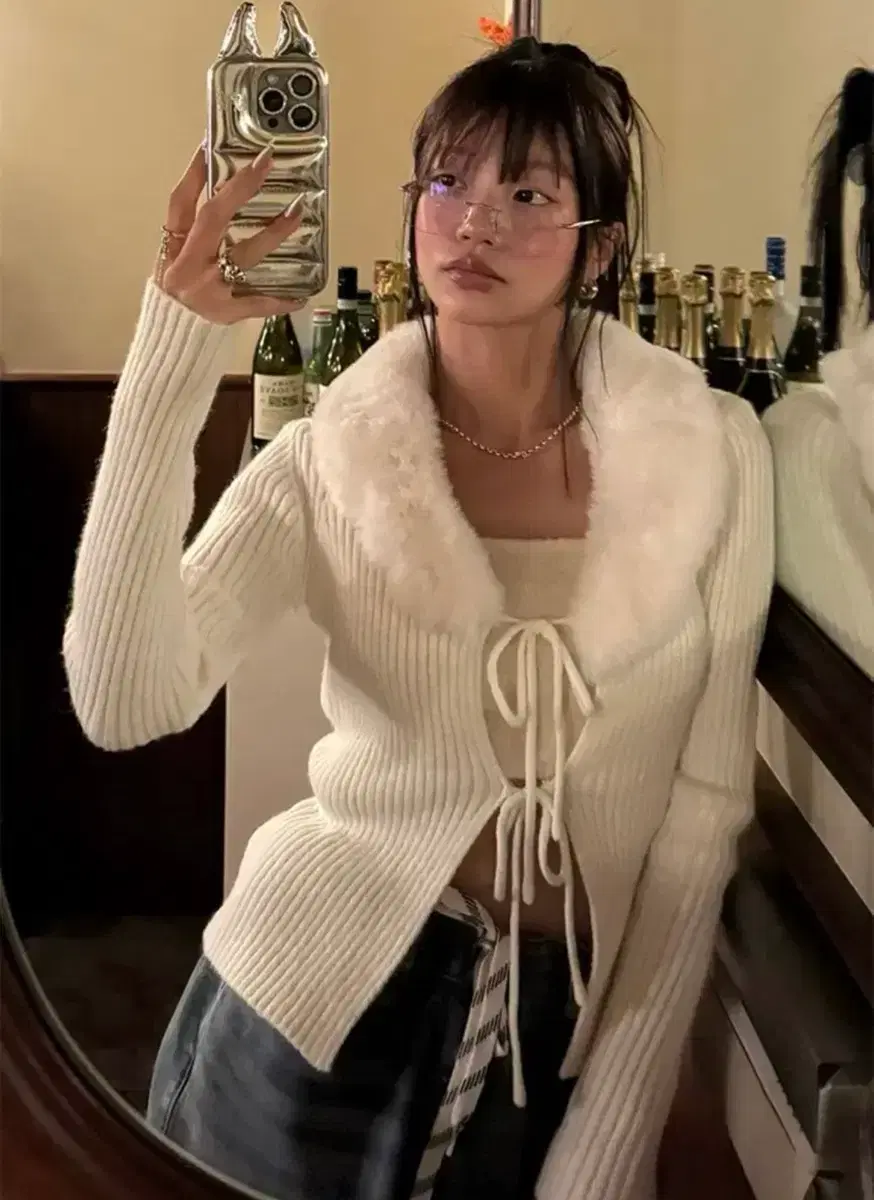 Margarin Fingers Fur Cardigan