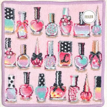 페이러 타월 손수건 라브라리 폴리쉬 페일 핑크 x 퍼플