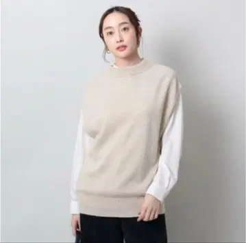 UNTITLED 톨 사이즈 (XL 상당) 실크 캐시미어 혼방 니트 베스트