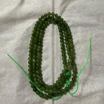 천연 화전옥 벽옥 그린 컬러 비즈 펜던트 최적 직경 4mm