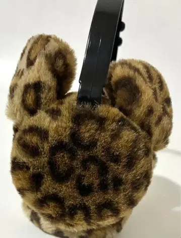 디즈니 미키 레오파드 무늬 귀도리 귀도리 레오파드 무늬