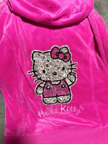 헬로키티 스와로브스키 후드티 핑크
