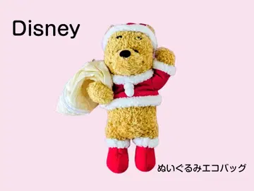 골동품 디즈니 푸우 크리스마스 봉제 인형 에코백