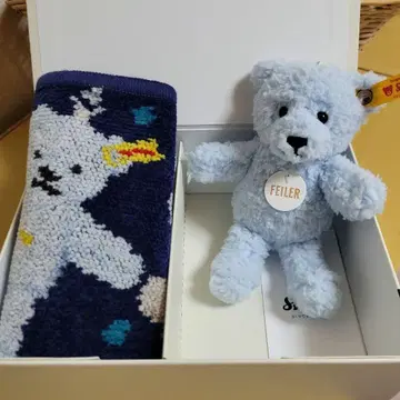 새상품 슈타이프 테디베어 키링 세트 Steiff x FEILER