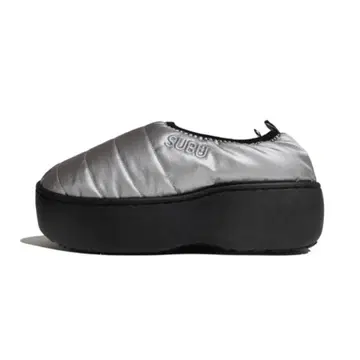 [미사용 새상품] SUBU/스브 통굽 샌들 슬립온 실버