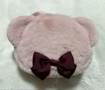 시마무라 아오키 미사코 체인 포함 파우치 곰돌이 파우치 핑크