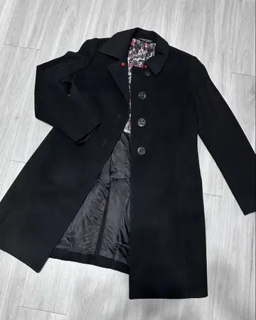 블랙 롱 코트 사이즈 L