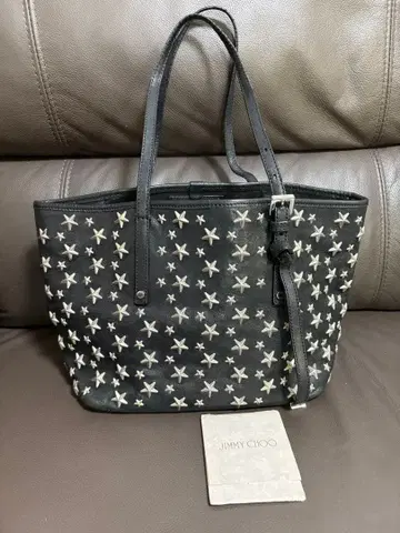 JIMMY CHOO 별 패턴 토트백