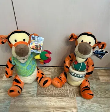 티거 2개 세트 푸우 디즈니 레트로 알로하 셔츠 새 선인장