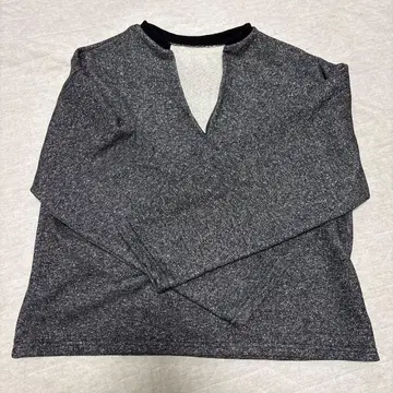 Re:EDIT 라메 쭈리 맨투맨 깊은 V넥 풀오버