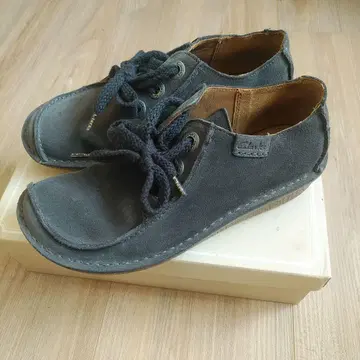 Clarks 그레이 스웨이드 모카신 신발 artisan 23.5cm