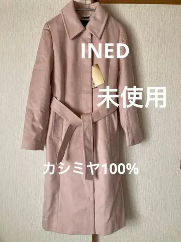 [ 미사용 ] 롱 코트 이네드 캐시미어 100% 11호 핑크 INED