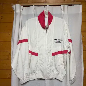 YAMAHA 야마하 나일론 자켓 y2k 자수 로고 핑크 L 사이즈