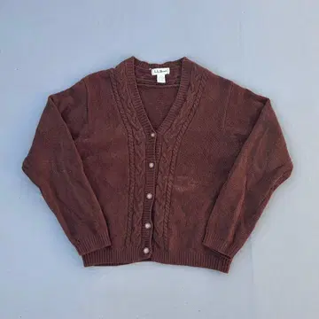 80s 90s llbean 가디건 브라운 구제 의류 빈티지