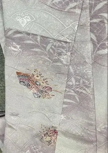 시치케 포함 새상품 워셔블 기모노, 코몬, 연보라색