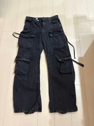 ZARA 블랙 카고 팬츠 EUR 38