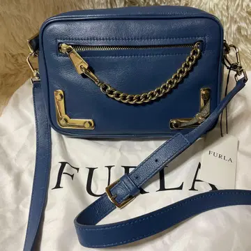 훌라 FURLA 숄더백 카메라 블루 체인 사선 크로스