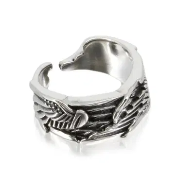 실버 925 반지 페더 반지 깃털 프리 사이즈 여성용 남성용