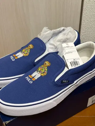 택 포함 새상품 랄프 로렌 폴로베어 스니커즈 슬립온 US 9.5D