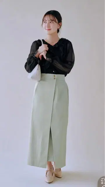 COHINA 랩 디자인 하이웨스트 스커트 XS short