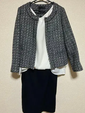 URBAN RESEARCH DOORS 원피스 트위드 자켓 세트