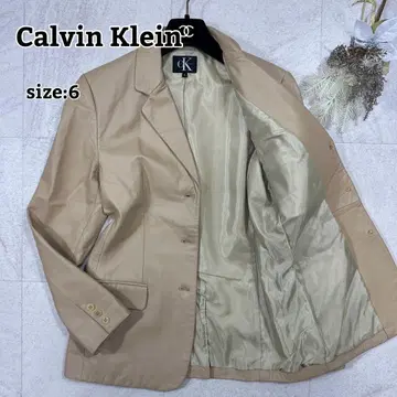 레어 [ CALVIN KLEIN ] 램 가죽 테일러드 자켓 빅 사이즈