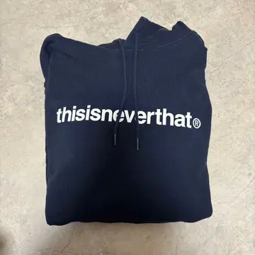 thisisneverthat 네이비 후드 부착 후드티