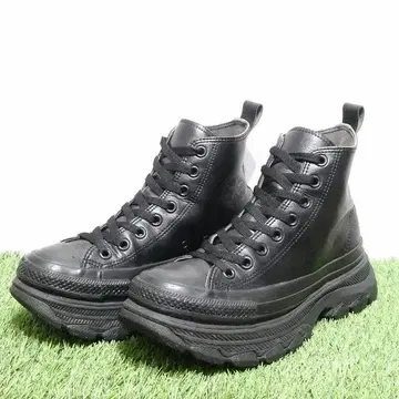 컨버스 올스타 트렉 웨이브 가죽 블랙 통굽 스니커즈