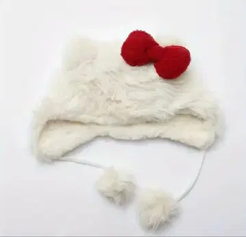 키티풍 퍼 모자