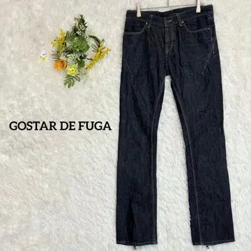 [고스타르지후가] 스트레이트 데님 팬츠 밑단 백 지퍼 2way 남성용
