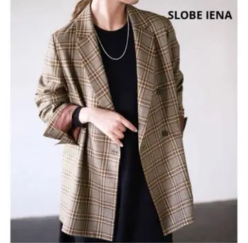 슬로브 이에나 체크 블레이저 자켓 사이즈 38