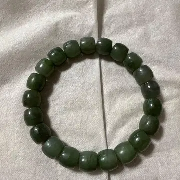 화전옥 벽옥 각형 비즈 팔찌