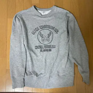 ALPHA INDUSTRIES 2XL 그레이 맨투맨
