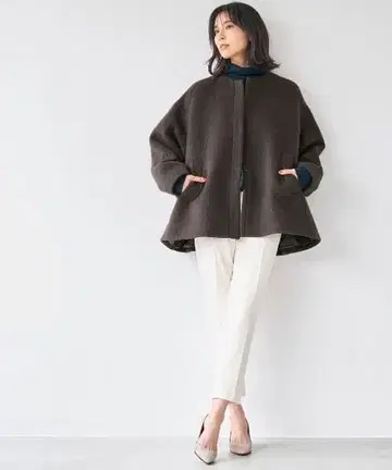 MICA&DEAL 다크 브라운 숏코트