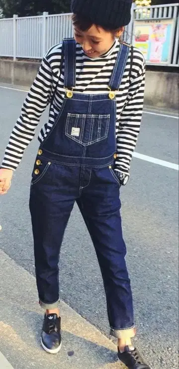 로데오 크라운 와이드보울 원 워시 살로펫 오버롤 M 사이즈