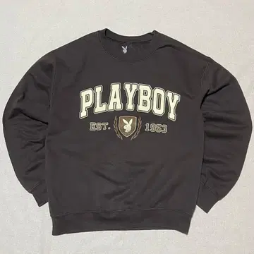 [얼굴 최고] 플레이보이 맨투맨 트레이닝복 브라운 갈색