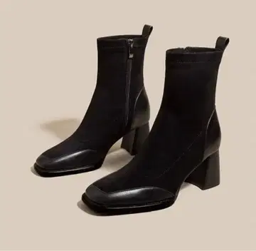 [ 새상품 ] 블랙 스웨이드 부츠 7cm 힐