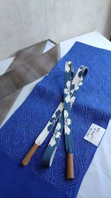 새상품 순수 실크 허리띠 오비 장식 천 카라 3종 세트