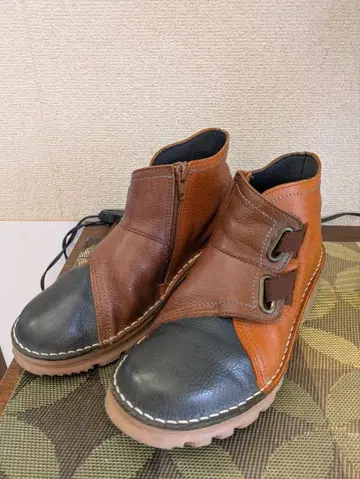 일본산 천연 가죽 사이드 지퍼 부츠